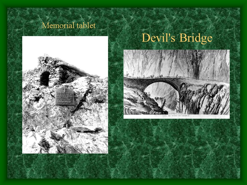 Memorial tablet Devil's Bridge
